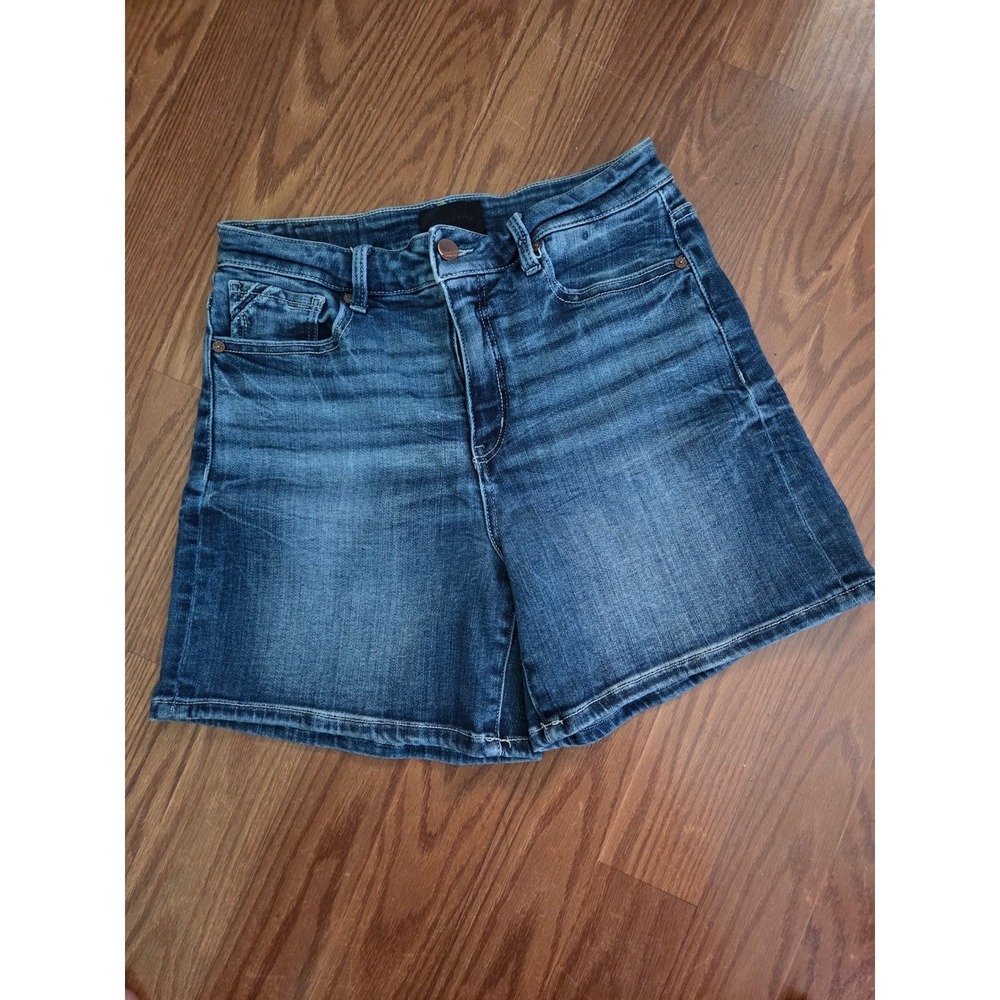 Buckle‎ Black Fit No 75 Women 26 Blue Denim Shorts High Rise Shaping Pocketing